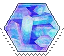 crystals hexagonal stamp